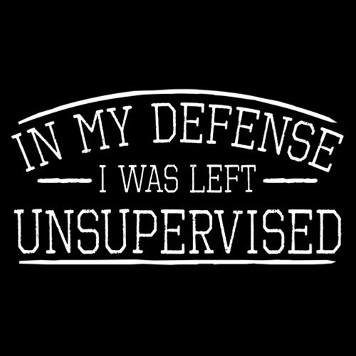 Funny T-Shirts design "In My Defense I Was Left Unsupervised"