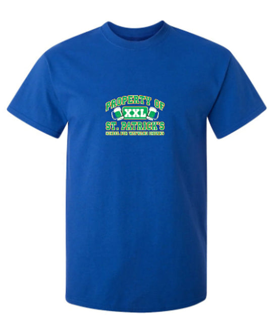 Funny T-Shirts design "Property Of St. Patrick's School For Wayward Drunks"