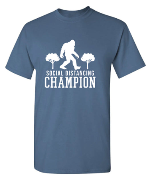 Funny T-Shirts design "Social Distancing Champion"