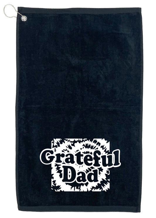 Funny T-Shirts design "Greatful Dad, Golf Towel"