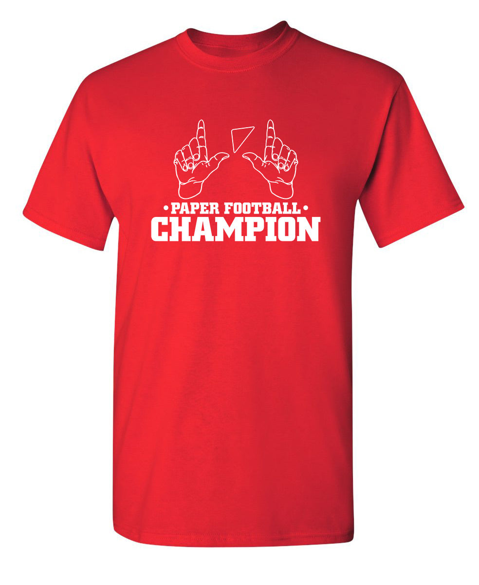 Funny T-Shirts design "Paper Football Champion"