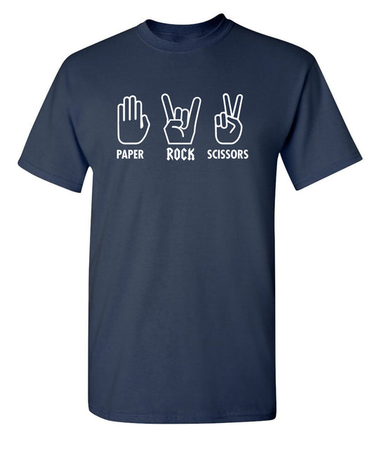 Funny T-Shirts design "Paper Rock Scissors Sign Language"