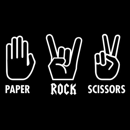 Funny T-Shirts design "Paper Rock Scissors Sign Language"