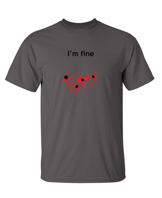 Funny T-Shirts design "I'm Bullet Fine"