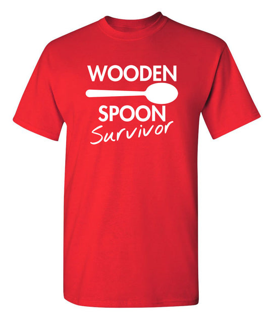 Funny T-Shirts design "Wooden Spoon Survivor"
