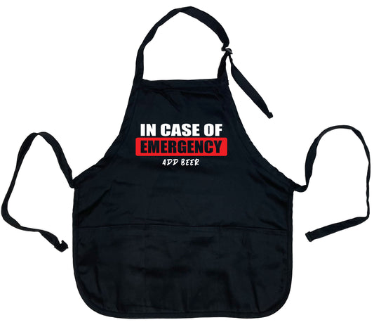 Funny T-Shirts design "In Case Of Emergency Add Beer Apron"