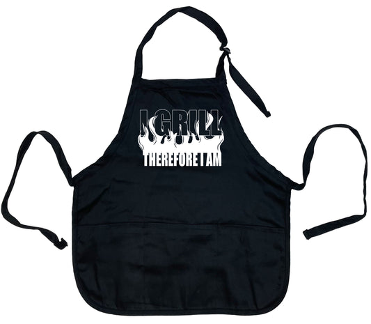 Funny T-Shirts design "I Grill Therefore I Am Apron"