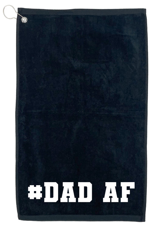 Funny T-Shirts design "#Dad AF, Golf Towel"