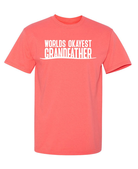 Funny T-Shirts design "World Okayest Grandfather"