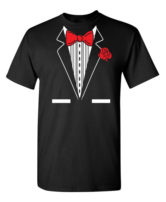 Funny T-Shirts design "TUXEDO Red"