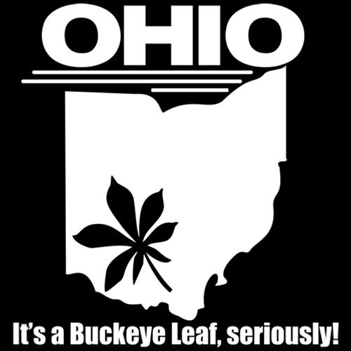 Funny T-Shirts design "Ohio It's A Buckeye Leaf Seriously"