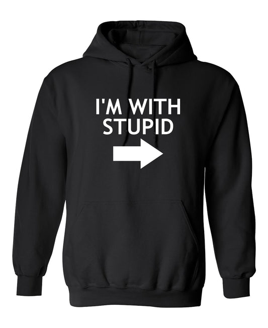 Funny T-Shirts design "I'm With Stupid"