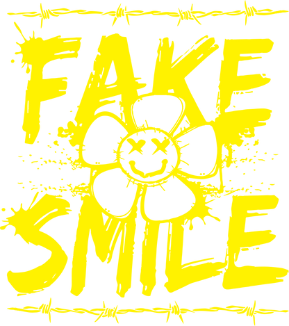 Funny T-Shirts design "Fake Smile, X Eyes Graphic Tee"