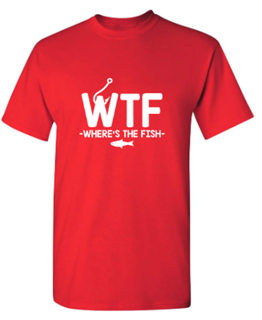 Funny T-Shirts design "WTF - Where's The Fish"