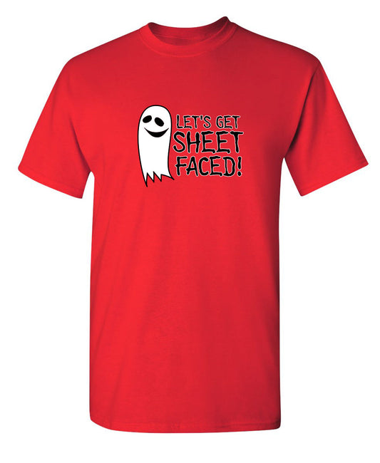 Funny T-Shirts design "Let's Get Sheet Faced"