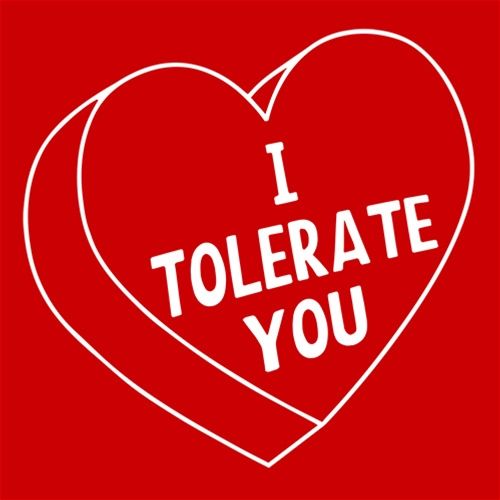 Funny T-Shirts design "I Tolerate You"