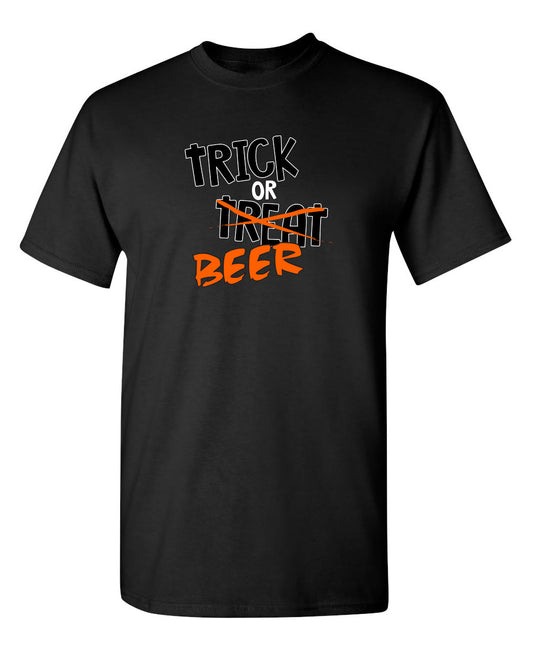 Funny T-Shirts design "Trick Or Beer"