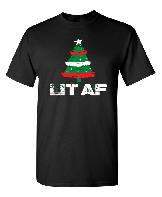 Funny T-Shirts design "Lit AF"