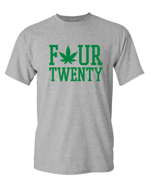 Funny T-Shirts design "Four Twenty Pot Leaf"