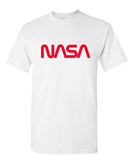 Funny T-Shirts design "NASA Official Worm Logo (White)"