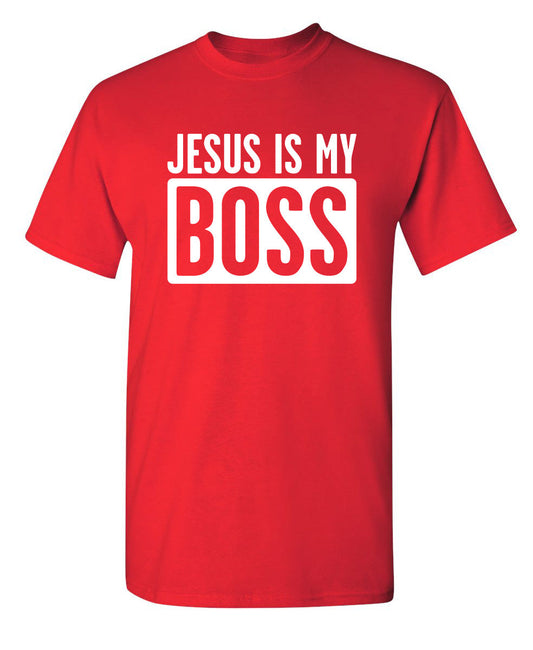 Funny T-Shirts design "Jesus Is My Boss"
