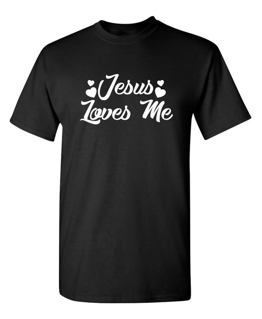 Funny T-Shirts design "Jesus Loves Me"