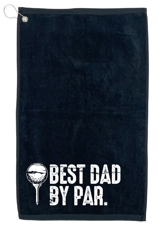 Funny T-Shirts design "Best Dad By Par. Golf Towel"