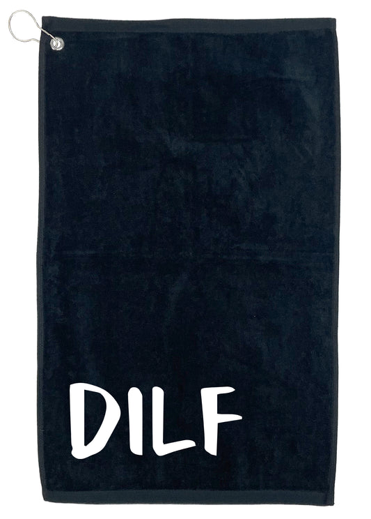 Funny T-Shirts design "DILF, Golf Towel"