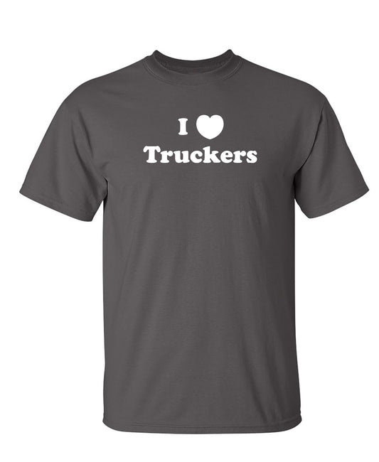 Funny T-Shirts design "I Heart Truckers"