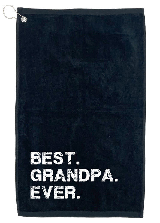 Funny T-Shirts design "Best Grandpa Ever. Golf Towel"