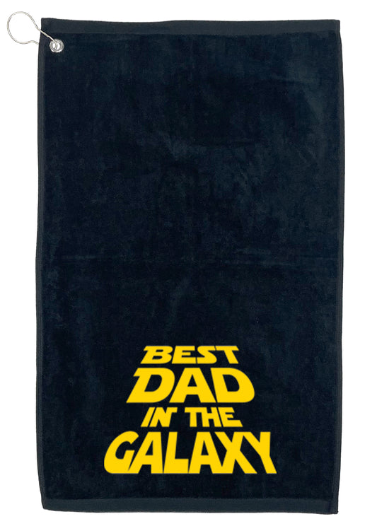 Funny T-Shirts design "Best Dad In The Galaxy, Golf Towel"